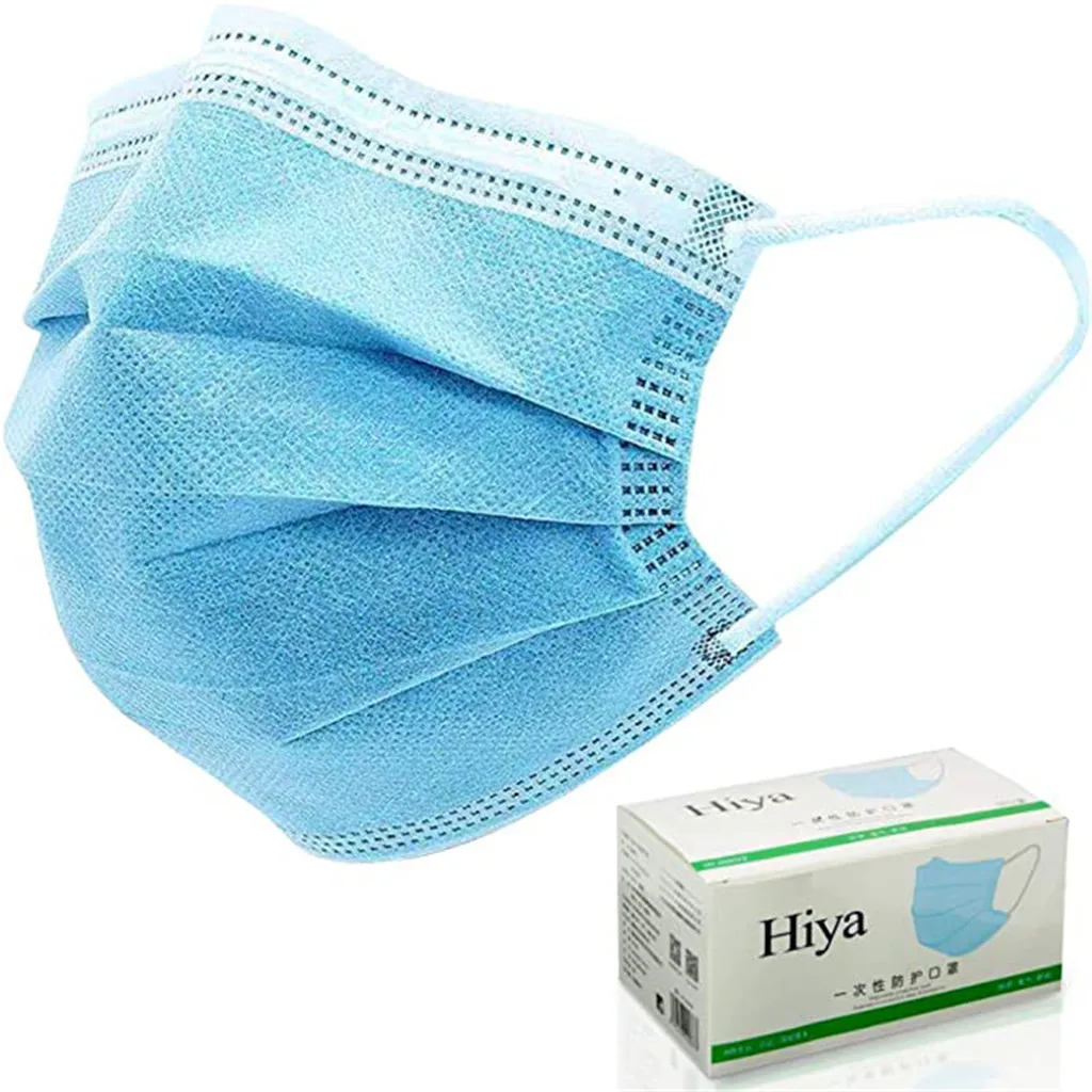 

Fast Delivery Within 24 Hours 50pcs/Box Disposable Masks With Breathable Blue Masks Bandage Одноразовая маска Cubrebocas 2020